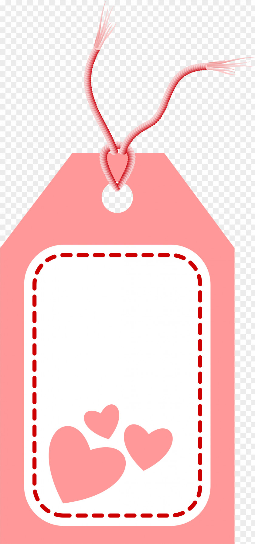 Pink Tag Heart PNG