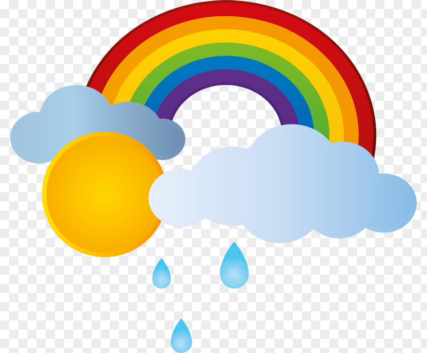 Rainbow Sky Yellow Circle Iris PNG