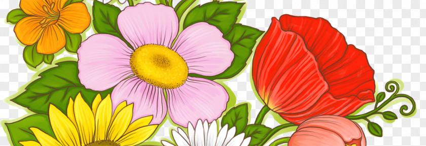 Bouquet Flower Cartoon Illustration PNG