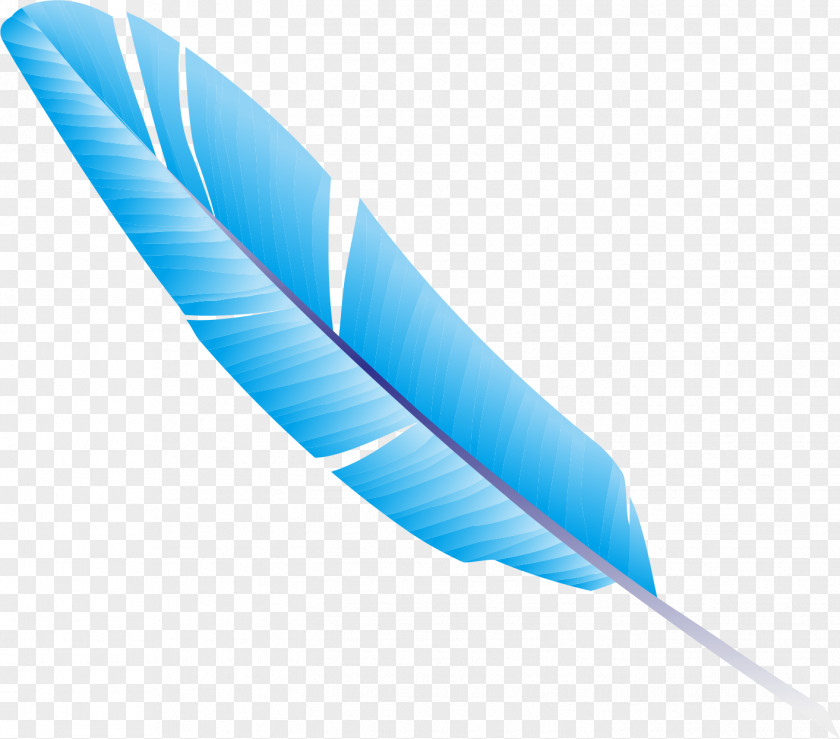 Feather CorelDRAW Blue PNG