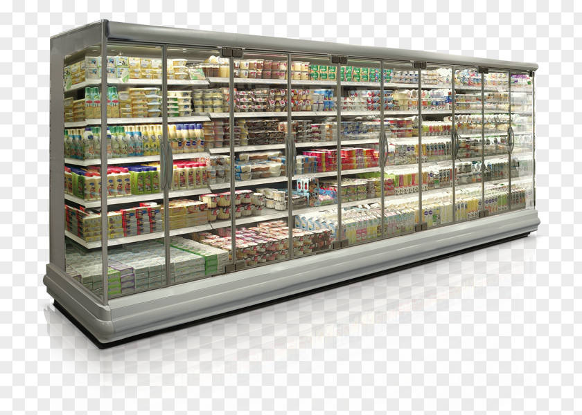 Hinged Display Case Inventory Frozen Food Supermarket PNG