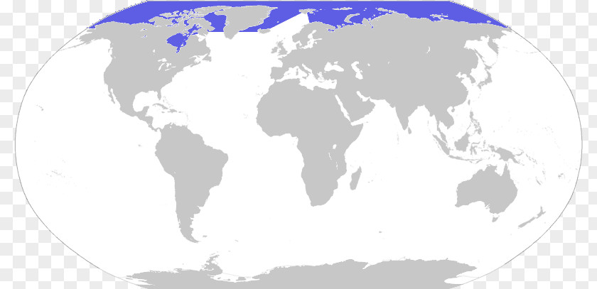 Arctic Ocean World Map Projection Robinson PNG