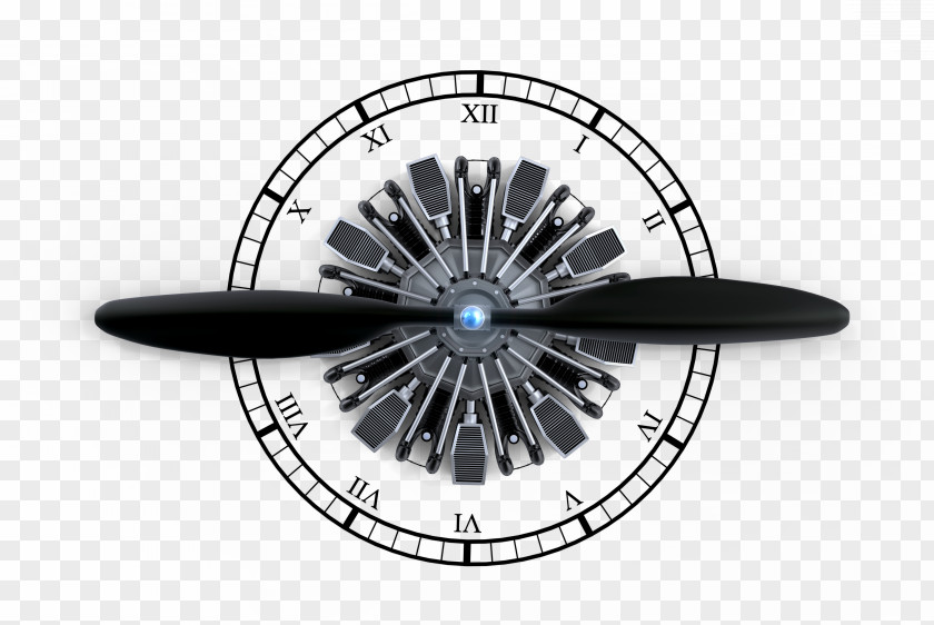 Creative Clock Aircraft Euclidean Vector PNG