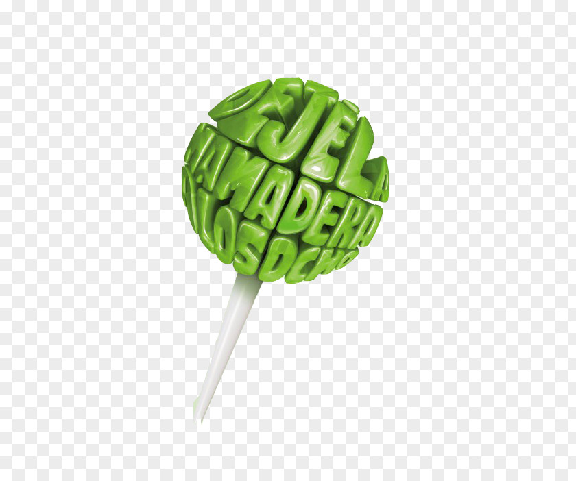 Green Technology Lollipop Creative Typography Advertising Chupa Chups PNG