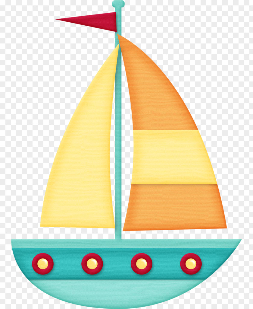Nautical Toy Sailboat Clip Art PNG