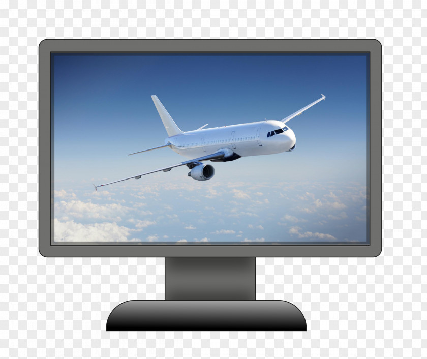 Plane Airplane Narrow-body Aircraft Air Travel Computer Monitors PNG