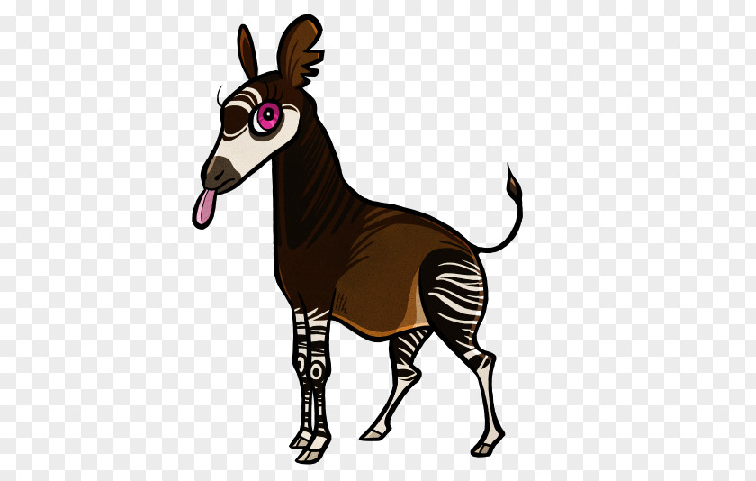 Tongue Okapi Mule Cartoon Comics Drawing PNG