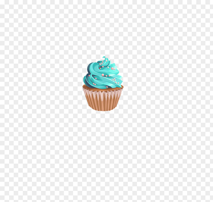 Blue Ice Cream Cupcake Buttercream Turquoise Baking PNG