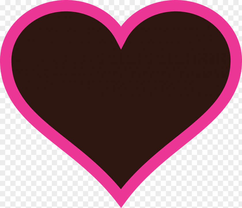 Brown Heart Pink M Valentine's Day Font M-095 PNG
