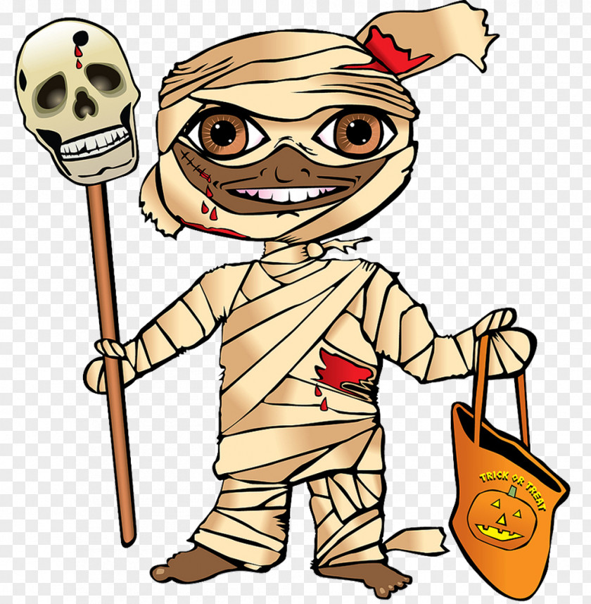 Halloween Mummy Trick-or-treating Clip Art PNG