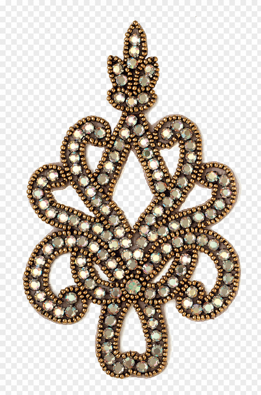 Marge Brooch Imitation Gemstones & Rhinestones Bead Appliqué Jewellery PNG