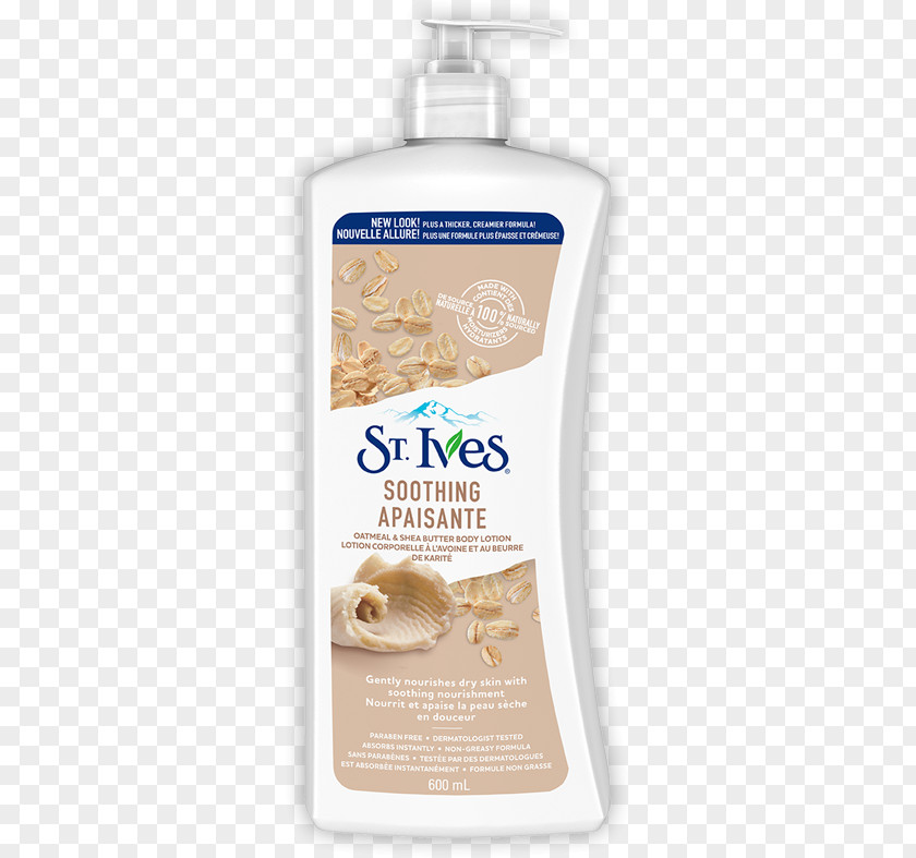 St. Ives Naturally Soothing Oatmeal & Shea Butter Body Lotion Shower Gel PNG