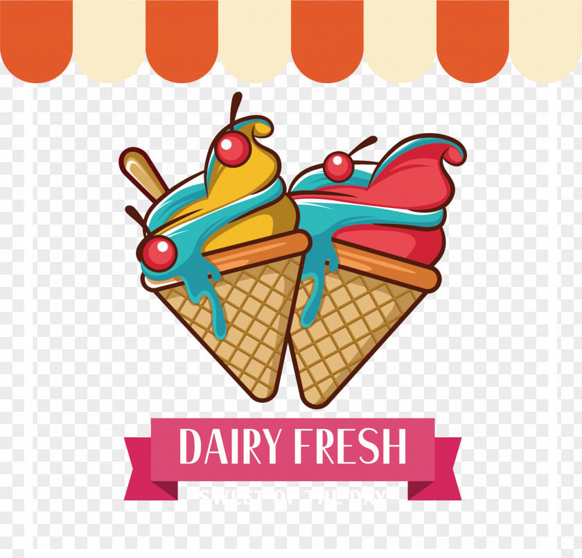 Delicious And Colorful Ice Cream Graphic Design Clip Art PNG