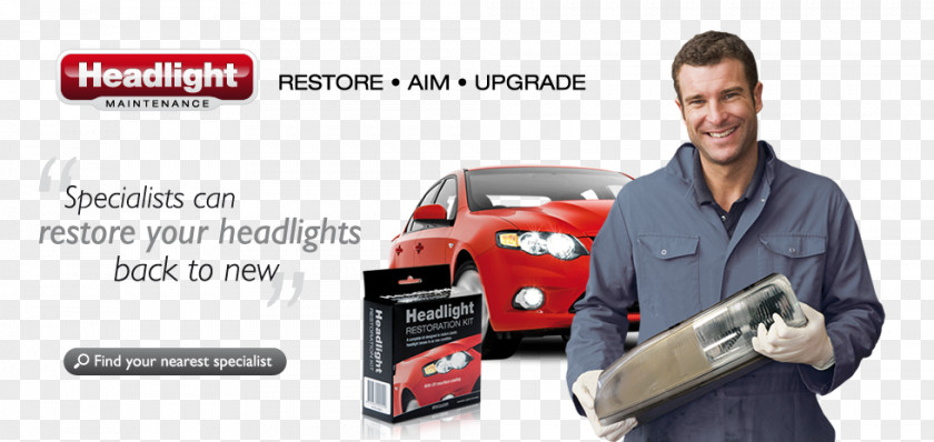 HEADLIGHT RESTORATION Car Headlamp Business Lighting Advertising PNG