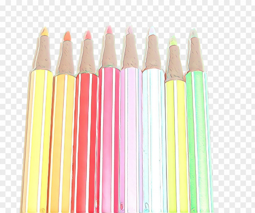 Pencil Writing Implement Pink Yellow Office Supplies PNG