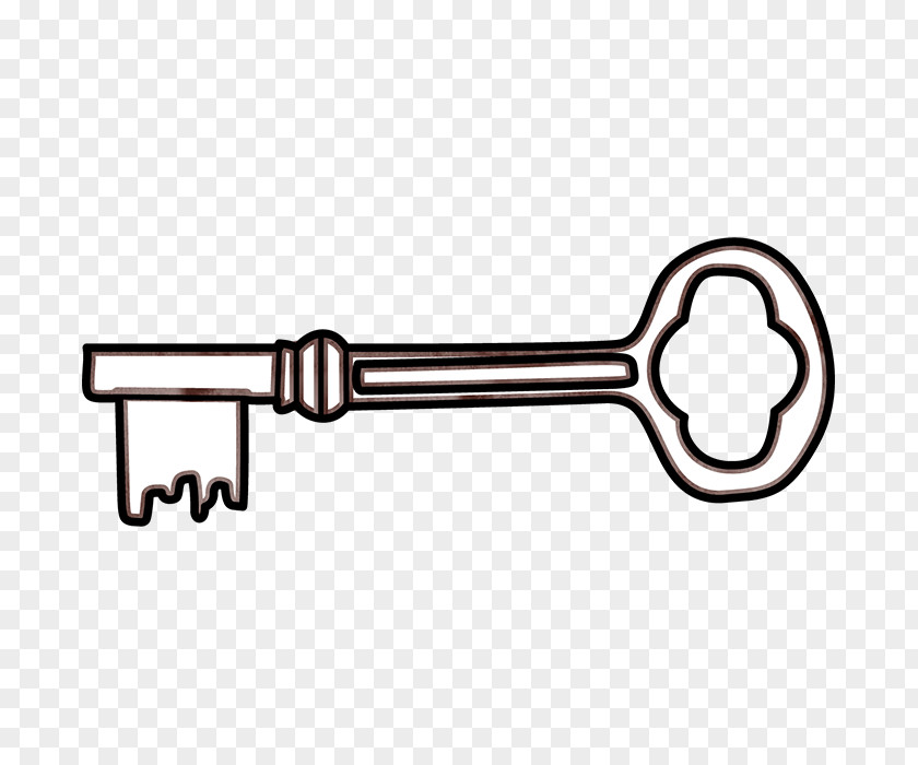Skeleton Key Door Handle Line Angle Font PNG