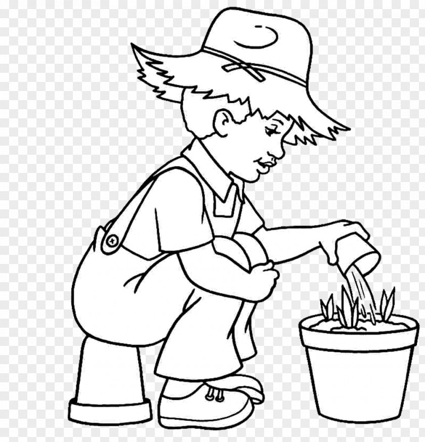 Water Flowers Tree Planting Arbor Day Drawing PNG