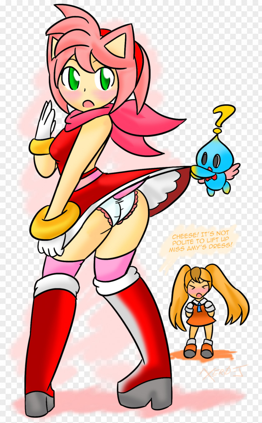 Amy Rose Sonic Chaos Misty's Mischief Art PNG