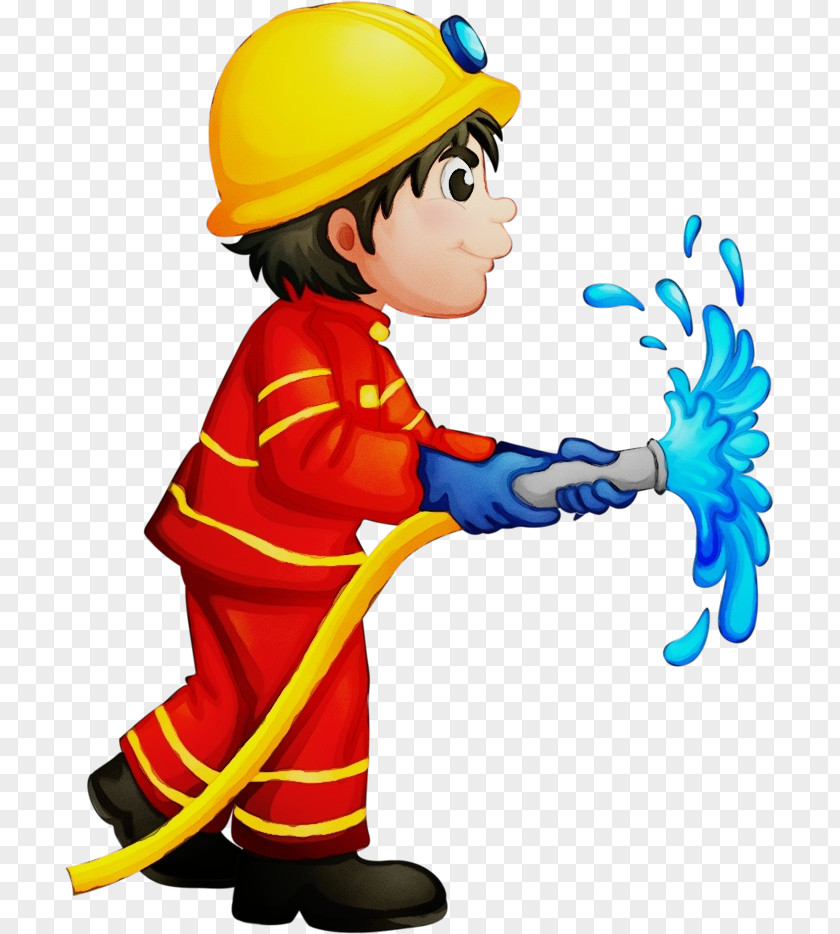 Hard Hat Cartoon Firefighter PNG