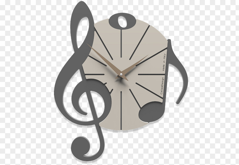 Musical Note Clock Clef Parede PNG