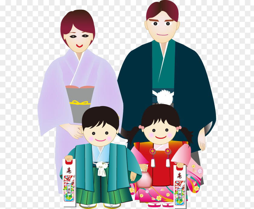 Shichi-Go-San Costume Kimono 洋服 PNG
