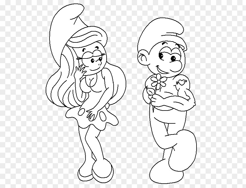 Smurfette Hefty Smurf Line Art SmurfLily Character PNG