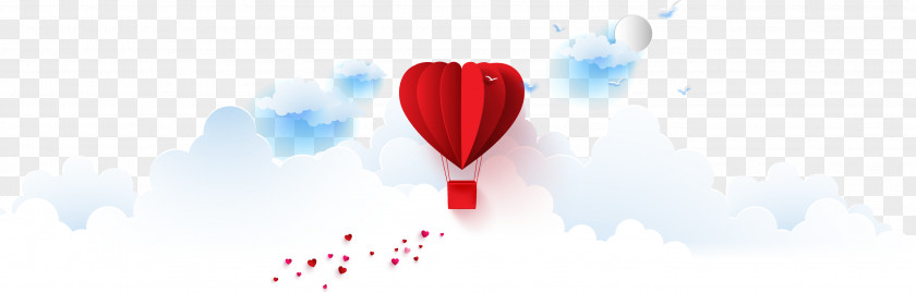 Valentine's Day Gorgeous Flowers Background Hot Air Balloon Desktop Wallpaper Computer Font PNG