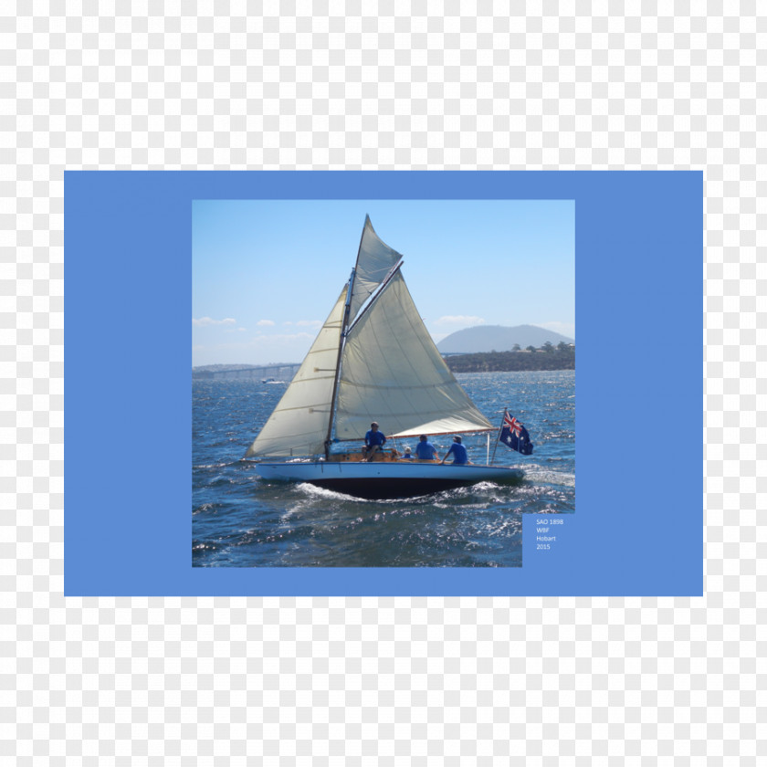 Wooden Boat Sailing Yawl Cat-ketch Scow PNG