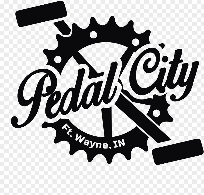 Bicycle Pedal City Logo Bar PNG