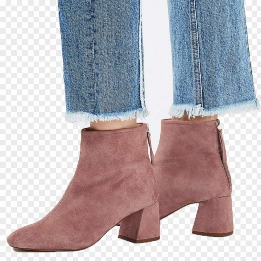 Boot Suede Chelsea High-heeled Shoe Knee-high PNG