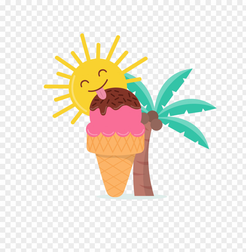 Sun Eating Ice Cream Download Vecteur PNG