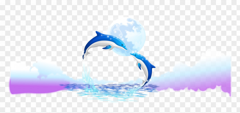 Vector Dolphins Wind Wave Seawater Clip Art PNG