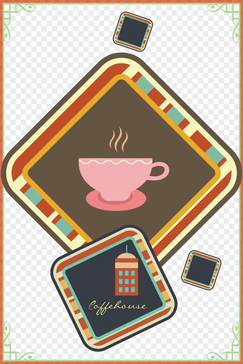 Cafe Coffee Vector AI Adobe Illustrator PNG