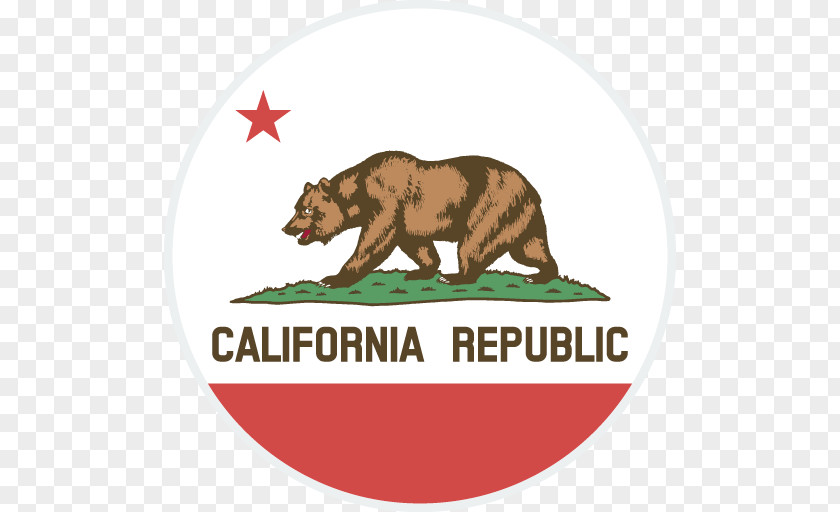 Flag California Republic Of State Grizzly Bear PNG