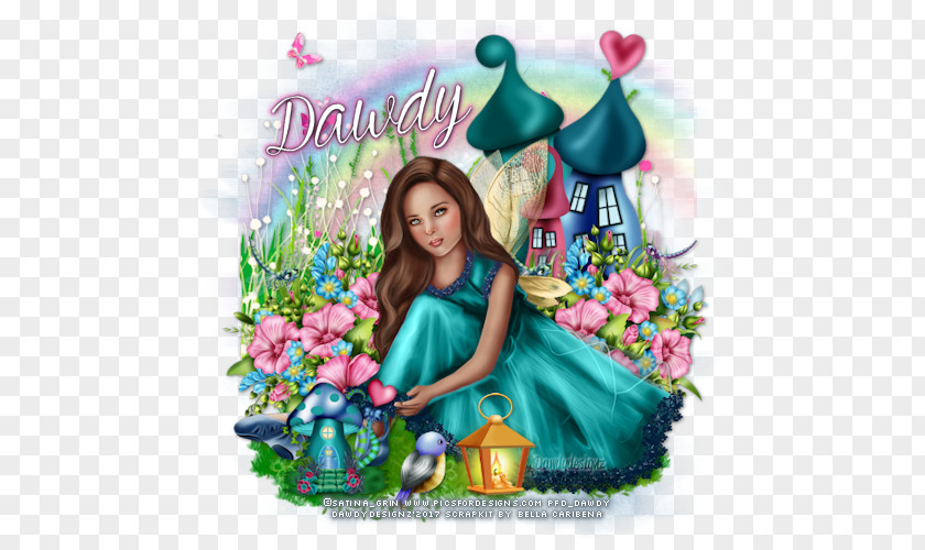 Little Fairy Christmas Ornament Photomontage PNG