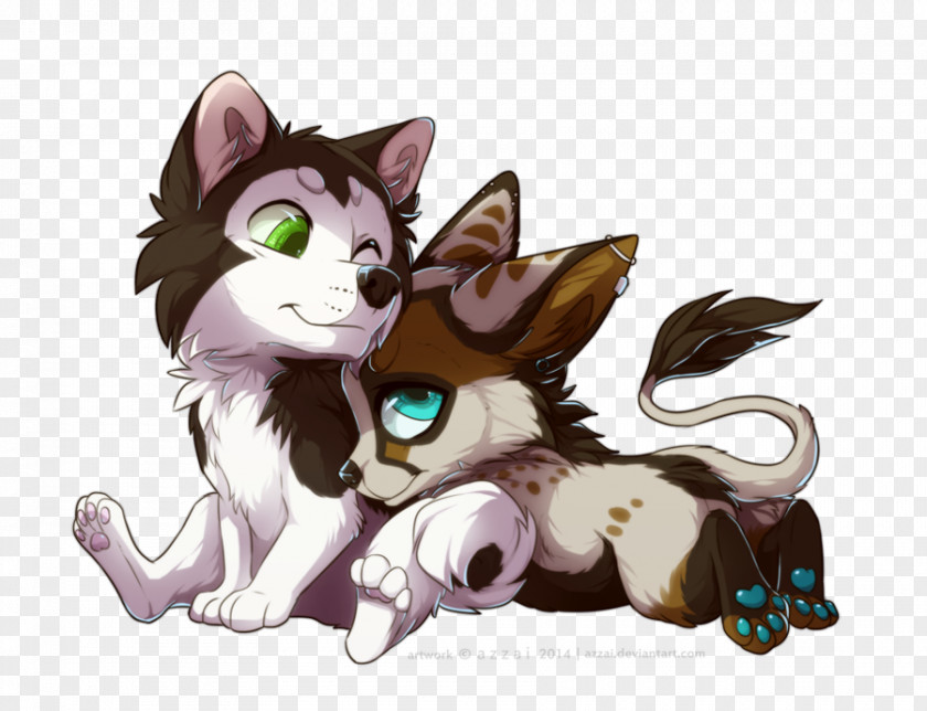 Cartoon Husky Kitten Dog Whiskers Drawing PNG