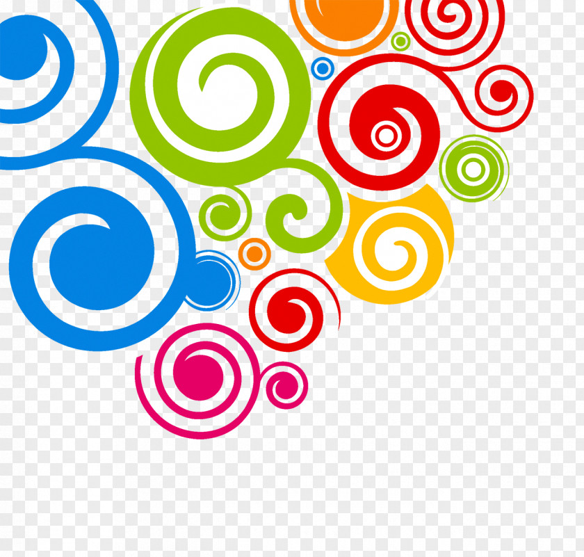 Colorful Technology Background Ornament Spiral Art PNG