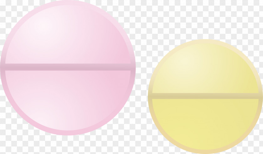 Tablet Medicine Yellow Circle PNG