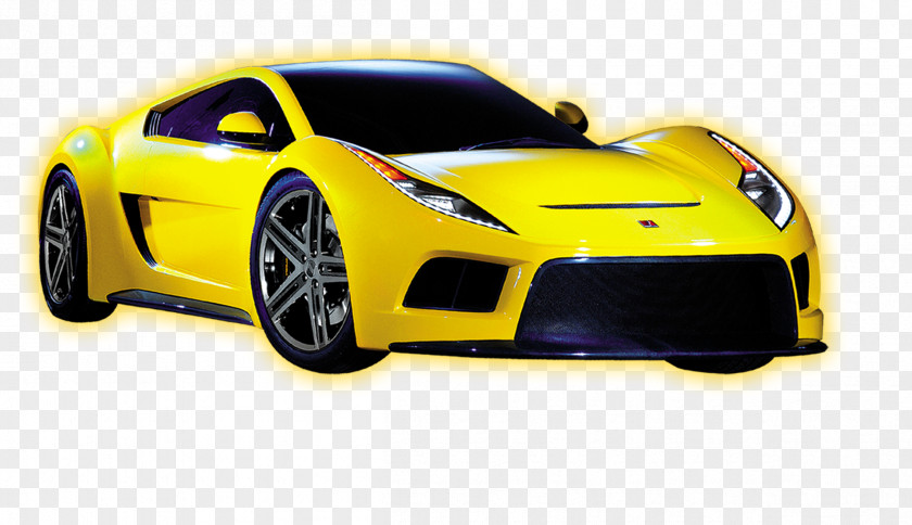 Yellow Luxury Car Sports Speed Racing Download PNG