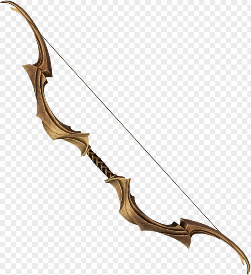 Weapon The Elder Scrolls V: Skyrim – Dragonborn Dawnguard Oblivion Bow And Arrow PNG