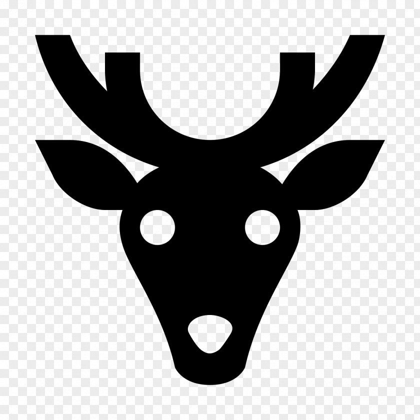 Monochrome Wildlife Reindeer Cartoon PNG