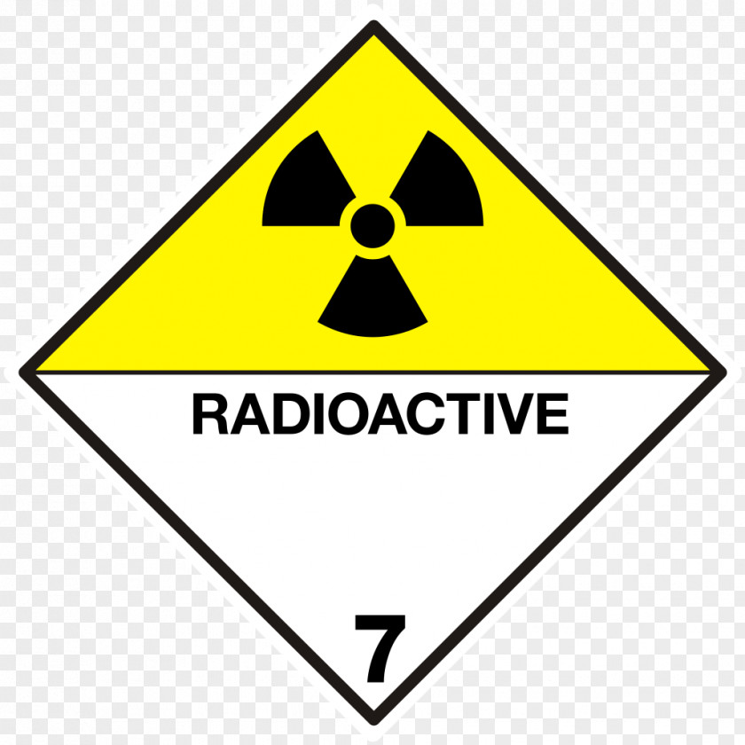 Radiation Protection ADR Dangerous Goods HAZMAT Class 7 Radioactive Substances Hazchem Transport PNG
