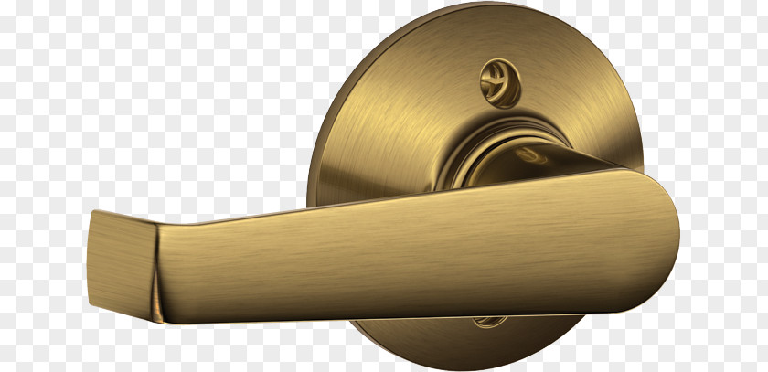 Brass Door Handle Schlage Lock PNG