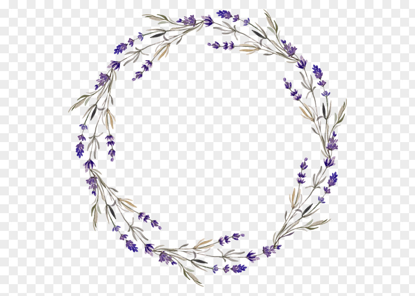 Flower Watercolor Painting Drawing Lavender Wreath PNG