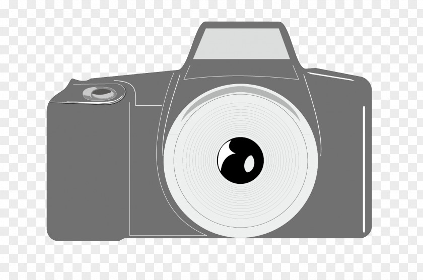 Vector Grey Cartoon Canon Camera EOS PNG