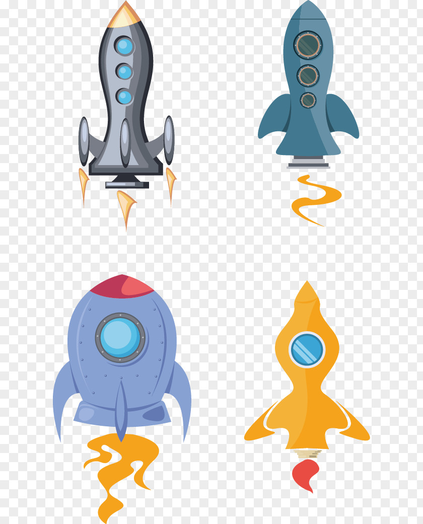 Vector Painted Rocket Download Watercraft Euclidean PNG