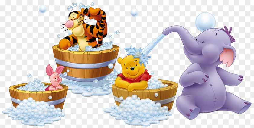 Bath Time Cliparts Winnie The Pooh Eeyore Piglet Winnie-the-Pooh Tigger PNG