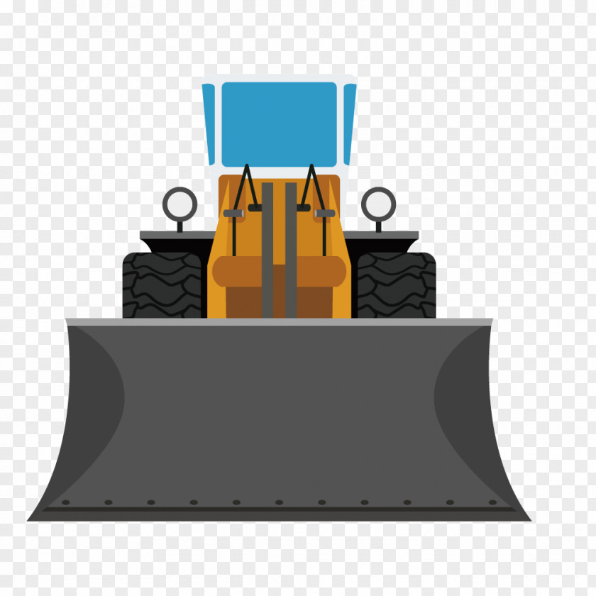 Black Bulldozer Construction Machinery Engineering Icon PNG