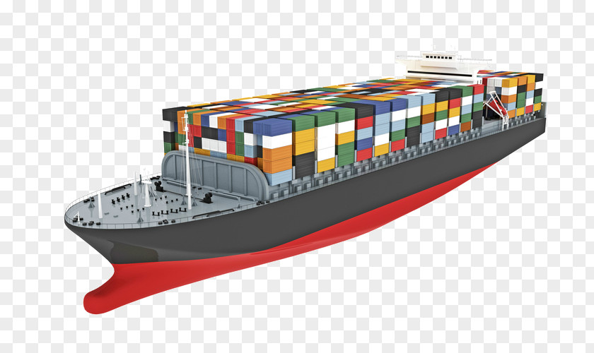 Imported Cargo Ship Freight Transport Container Intermodal PNG