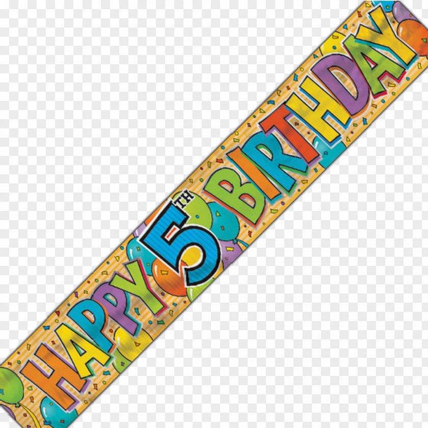 Birthday Party Balloon Banner PNG